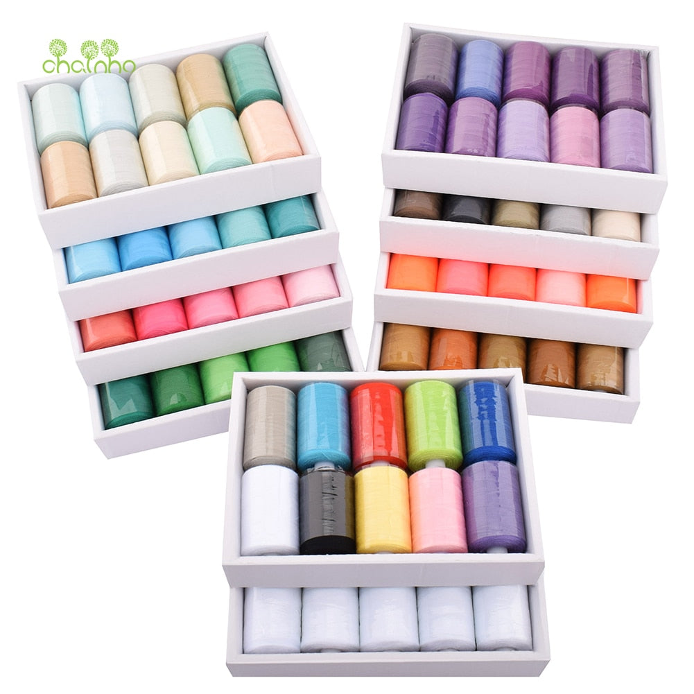 24 Colour Spool Sewing Thread Assortment Coil All Purpose Polyester Thread  USA