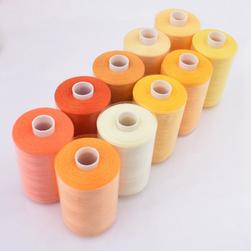 10 Spools/Lot, Multi Color Polyester Thread For Sewing & Quilting